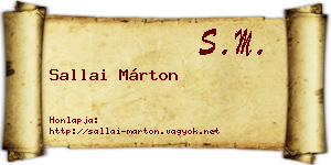 Sallai Márton névjegykártya